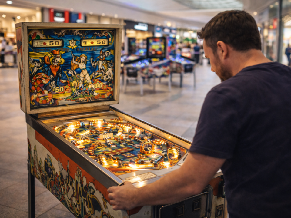 Vintage & modern pinball machines