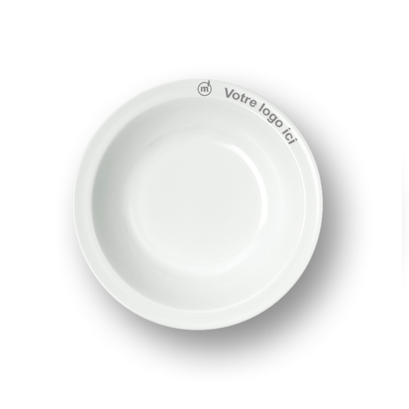 Assiettes creuses blanches, 20.5 cm