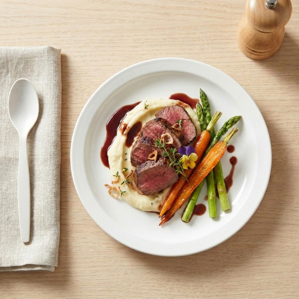 Assiette plate blanche, 27 cm (grande)