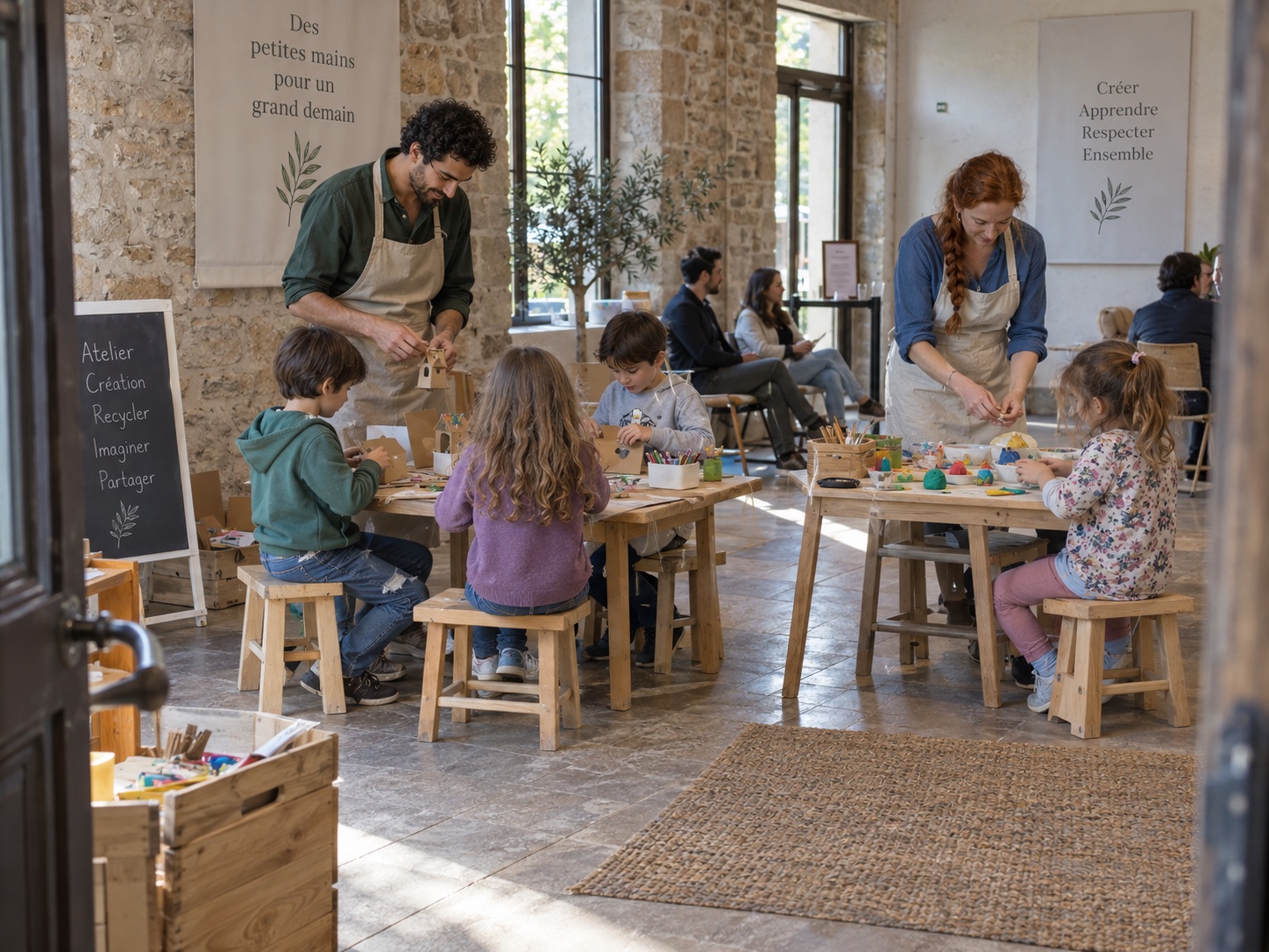 Des tables prêtes à accueillir