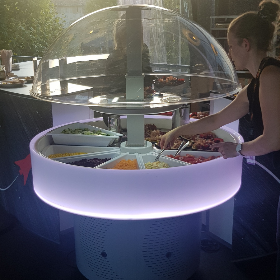 Vitrine froide ronde