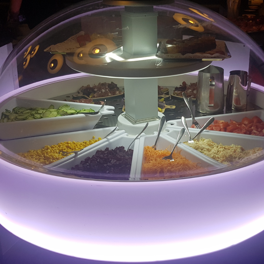 Vitrine froide ronde