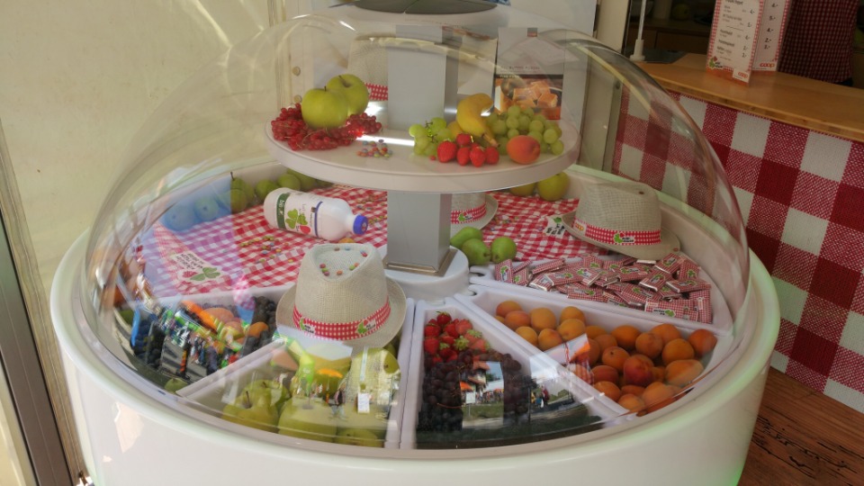 Vitrine froide ronde