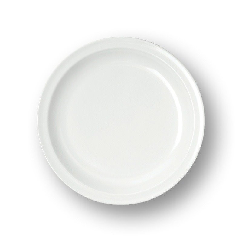Assiette plate blanche, 23 cm