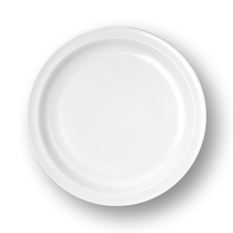 Assiette plate blanche, 27 cm (grande)