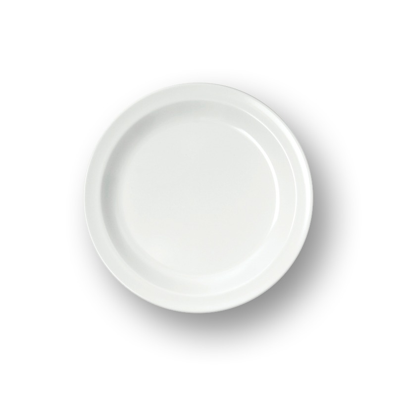 Assiette plate blanche, 19 cm