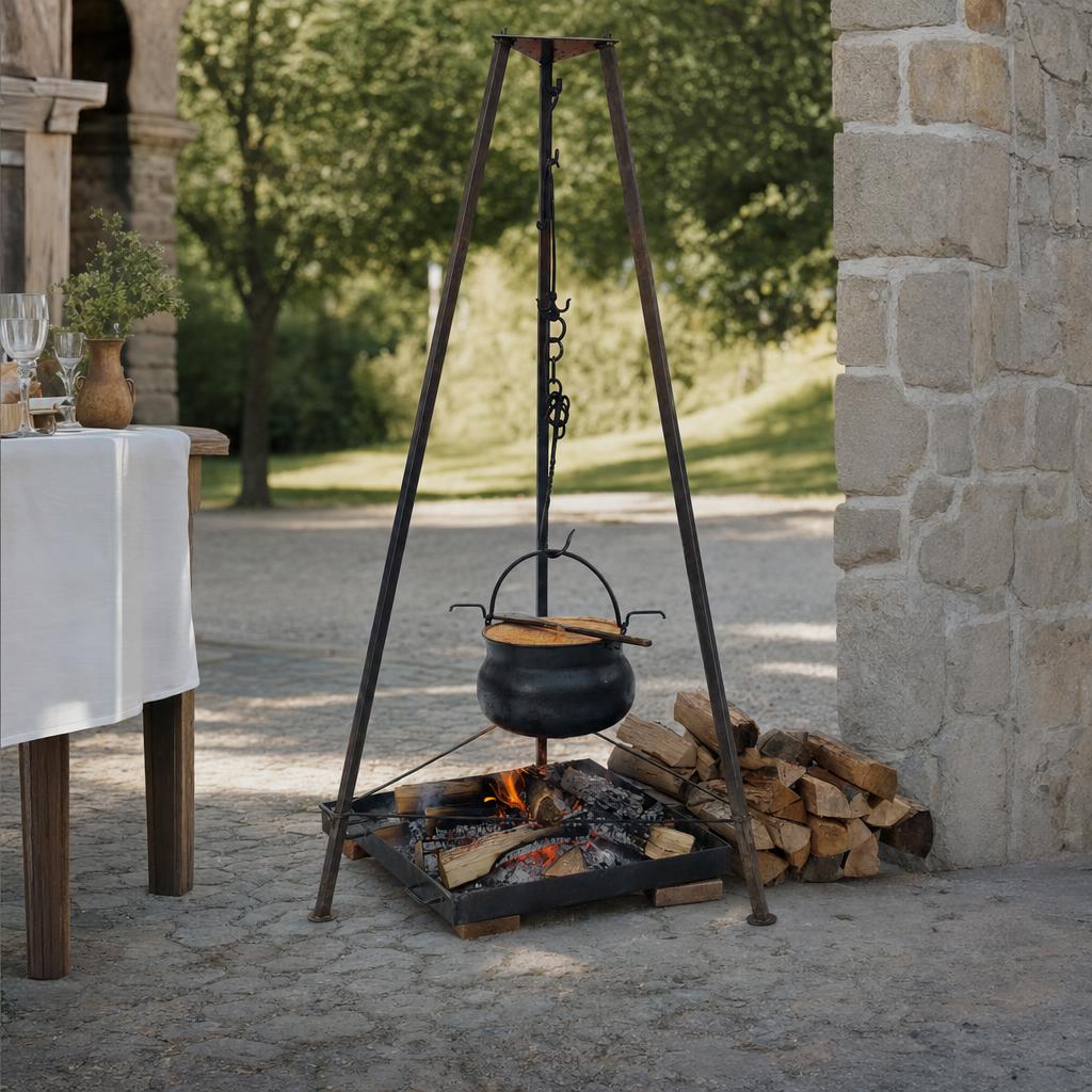 Chaudron avec potence