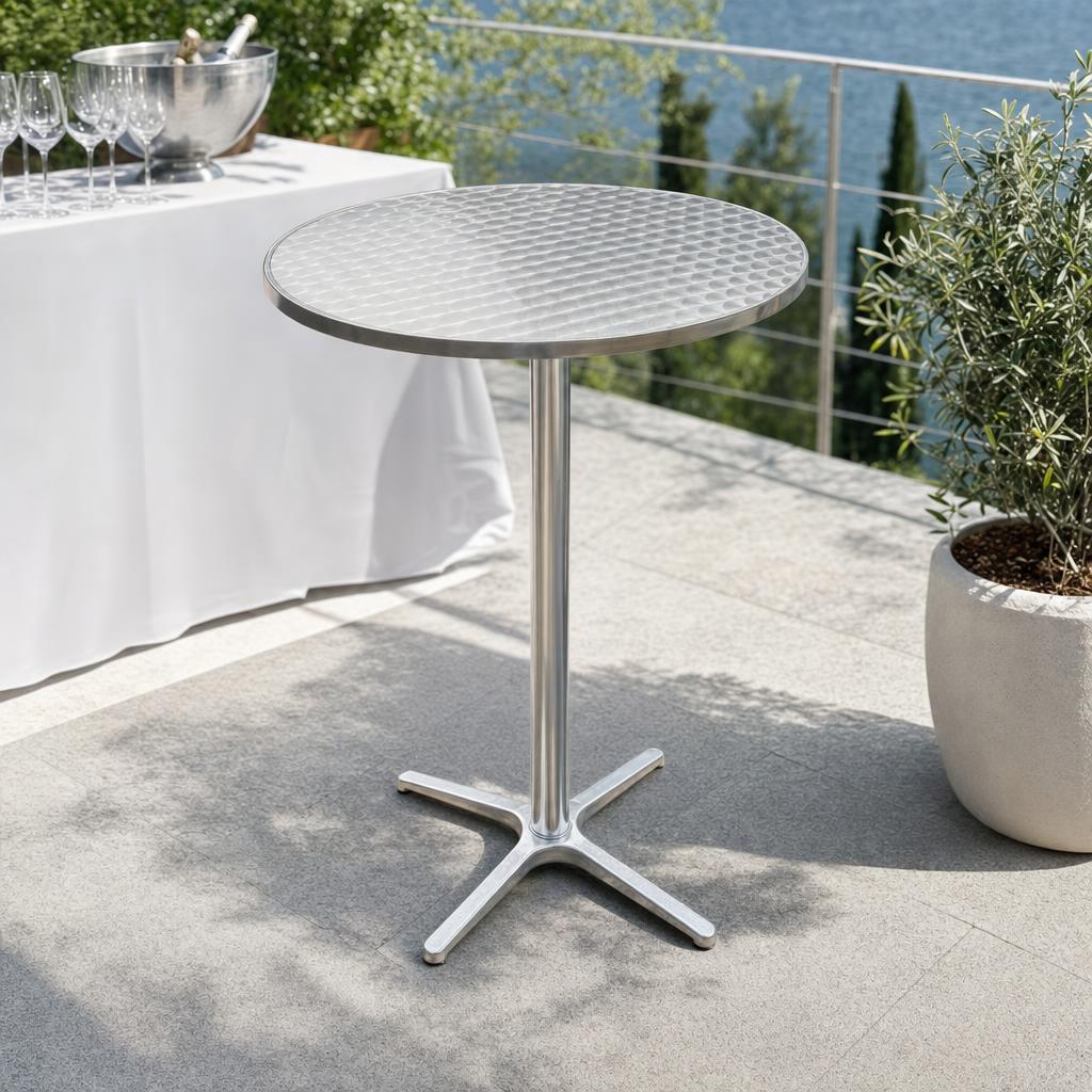 Table de bistrot en aluminium
