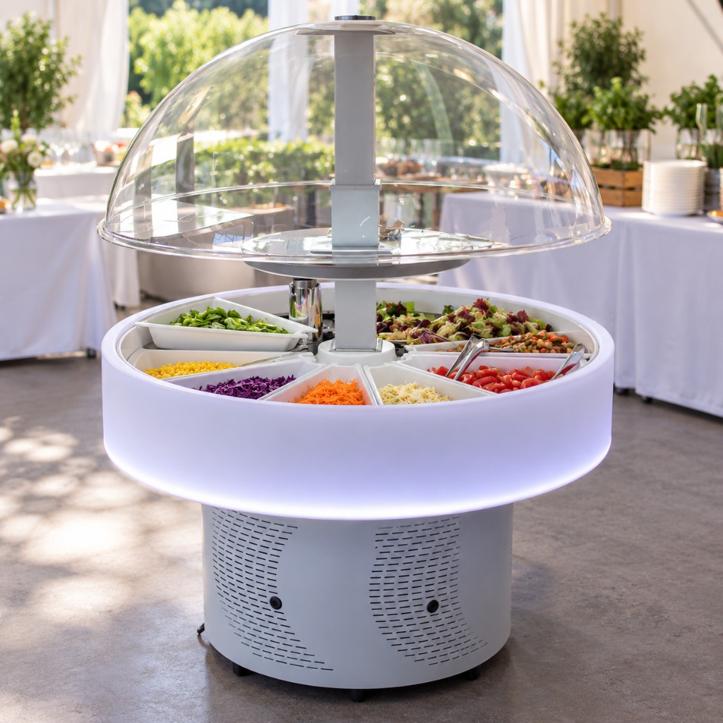 Vitrine froide ronde